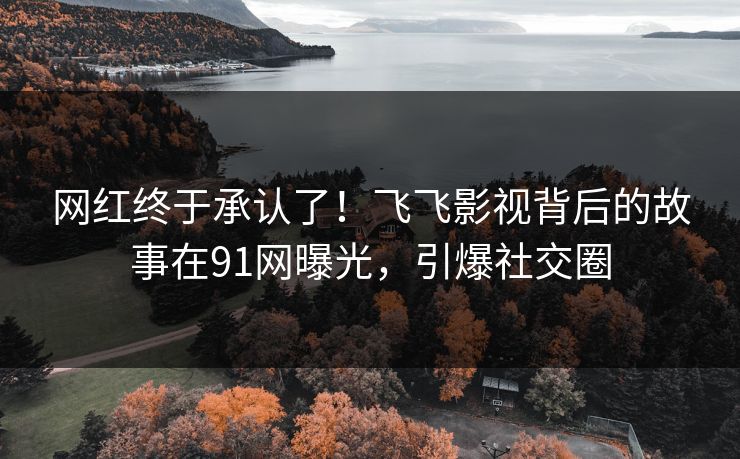 网红终于承认了！飞飞影视背后的故事在91网曝光，引爆社交圈